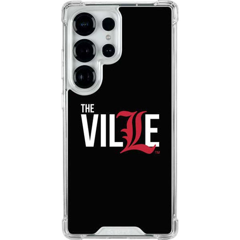 University of Louisville Black Background Galaxy S25 Ultra Clear Case